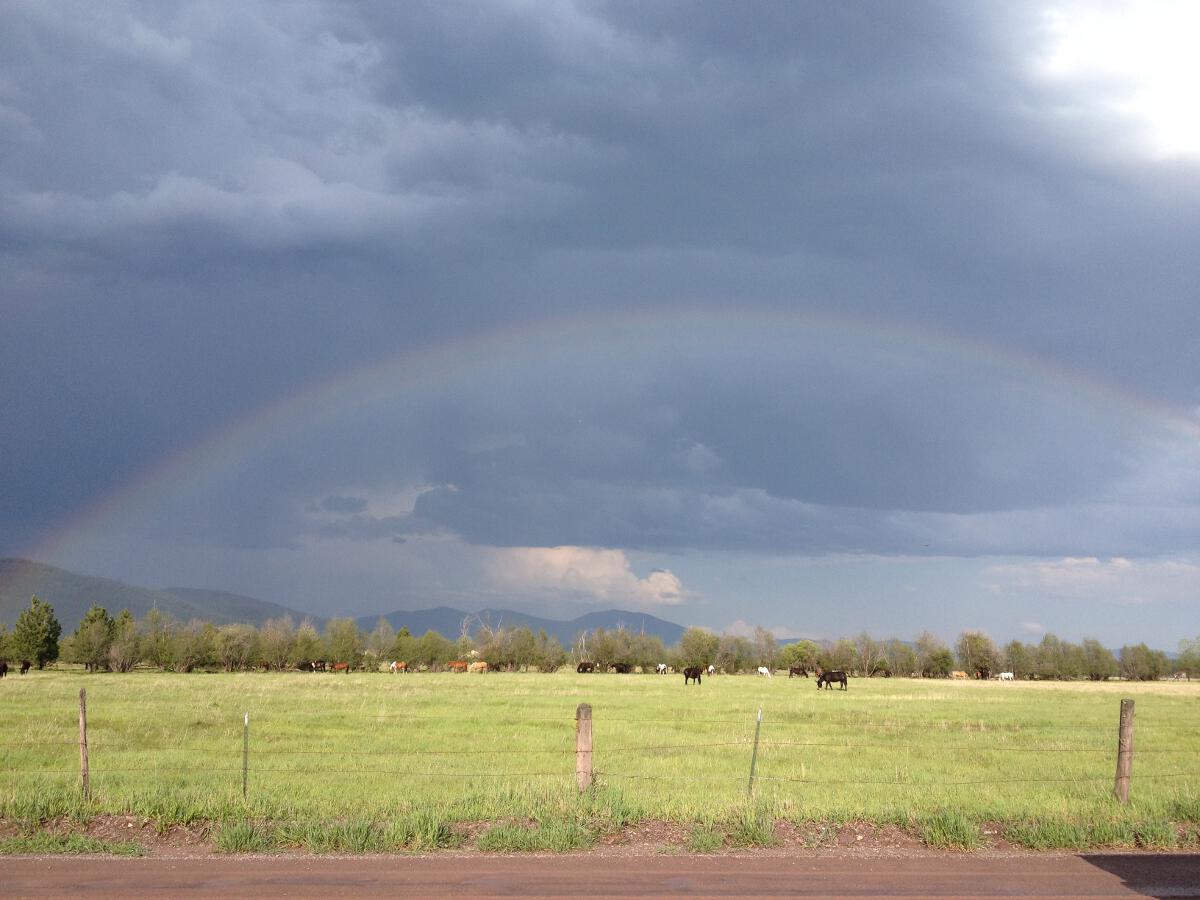 Double Rainbow Over The Ranch Meadows